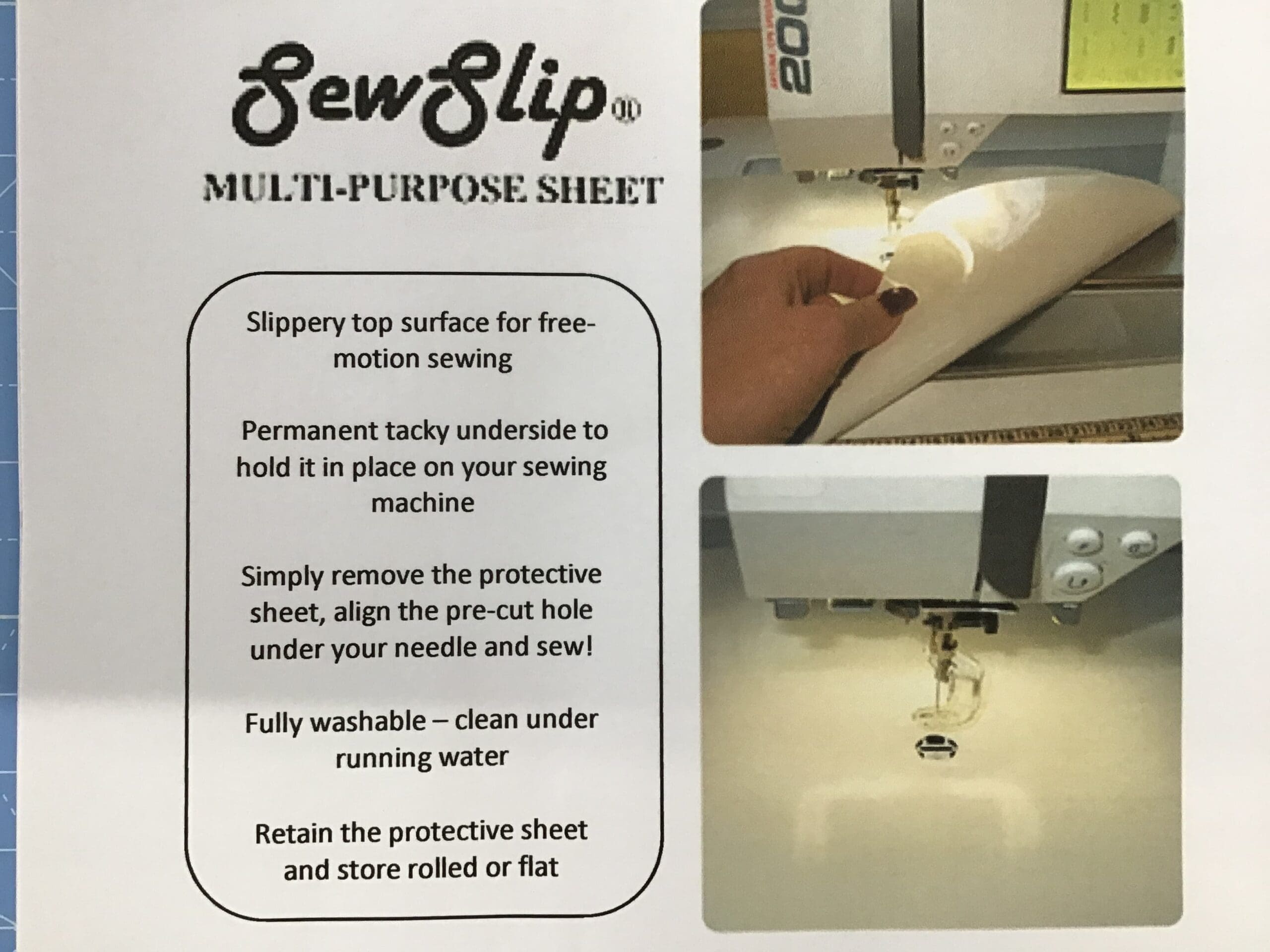 Sew slip machine mat for free motion quilting Quilters Den