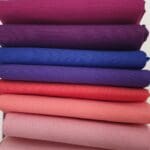 Solid Purple Pink Bundle Plain fabric. 9 Fat Quarters incl Rose, Lilac, Amethyst and Coral
