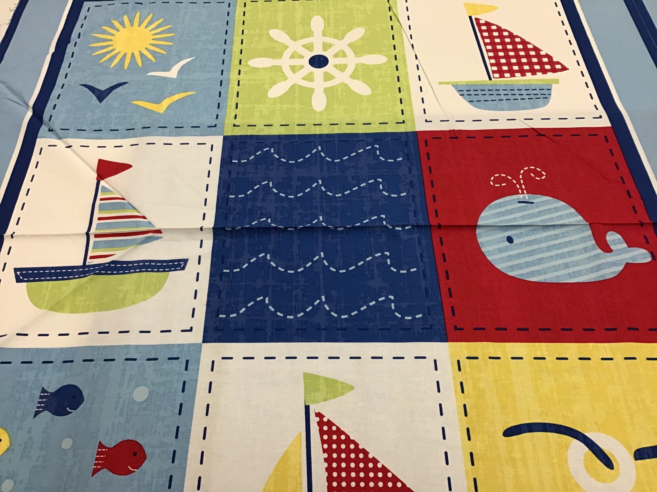 SHIP AHOY 90cm panel SHIP AHOY 90cm panel