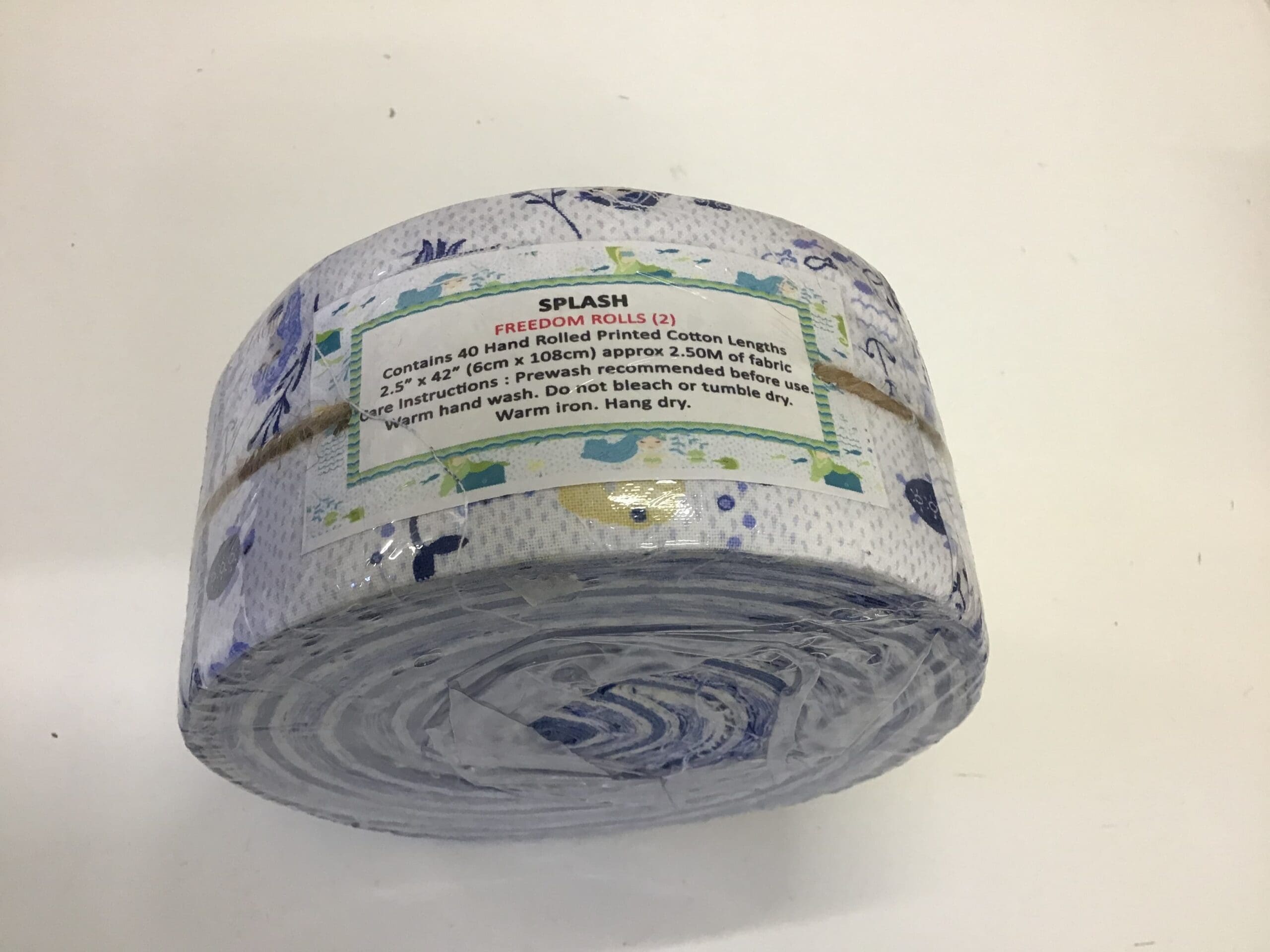 Splash Mermaids and sea creatures strip roll blue Splash Mermaids and sea creatures strip roll blue