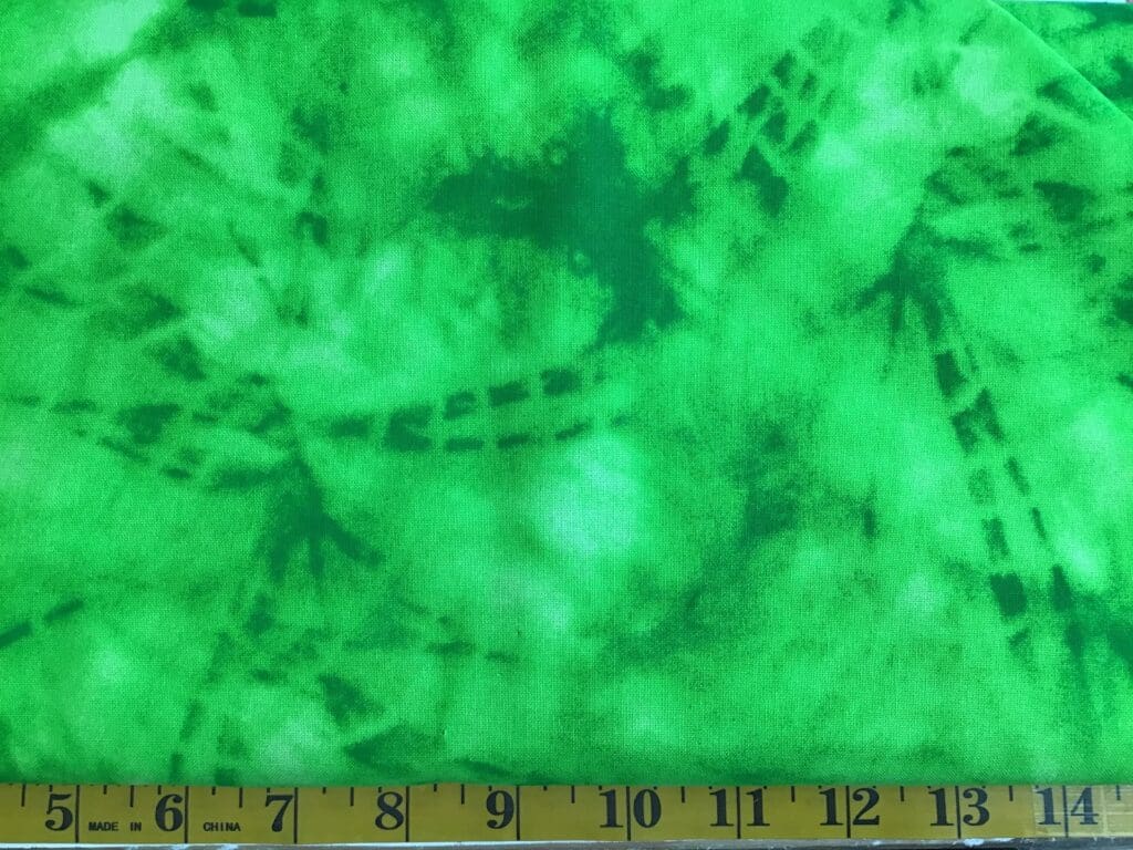 Tie dye effect lime green Quilters Den