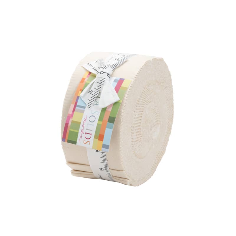 Bella Solids JR990012 Jelly Roll Plain Natural Cream by Moda fabric Bella jelly roll