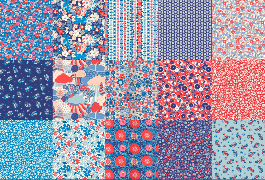 Carnaby Fat Eighth Pack Retro Indigo Blues 11 x F8th by Liberty Fabrics Carnaby Fat Eighth Pack Retro Indigo Blues 11 x F8th by Liberty Fabrics