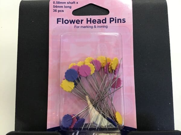 Flower/Flat Head Pins: Nickel – 54mm, 36 pieces