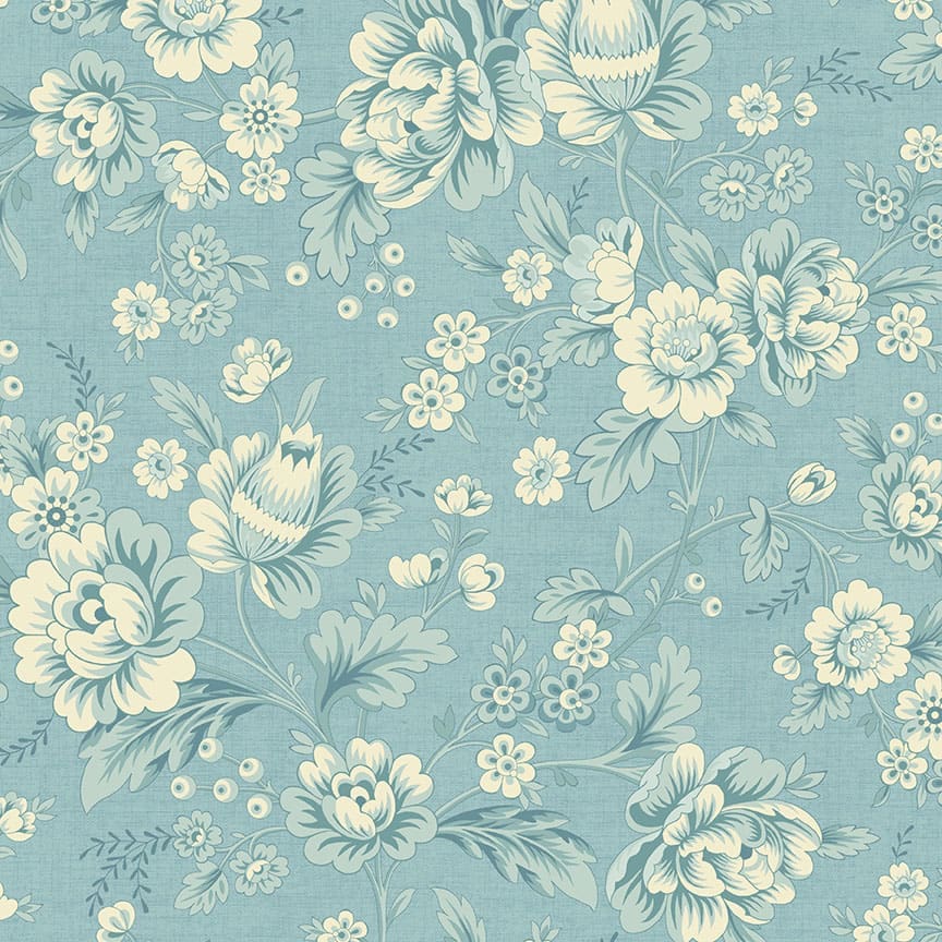 Bluebird 9767B Dahlia Blue fabric by Edyta Sitar by Laundry Basket