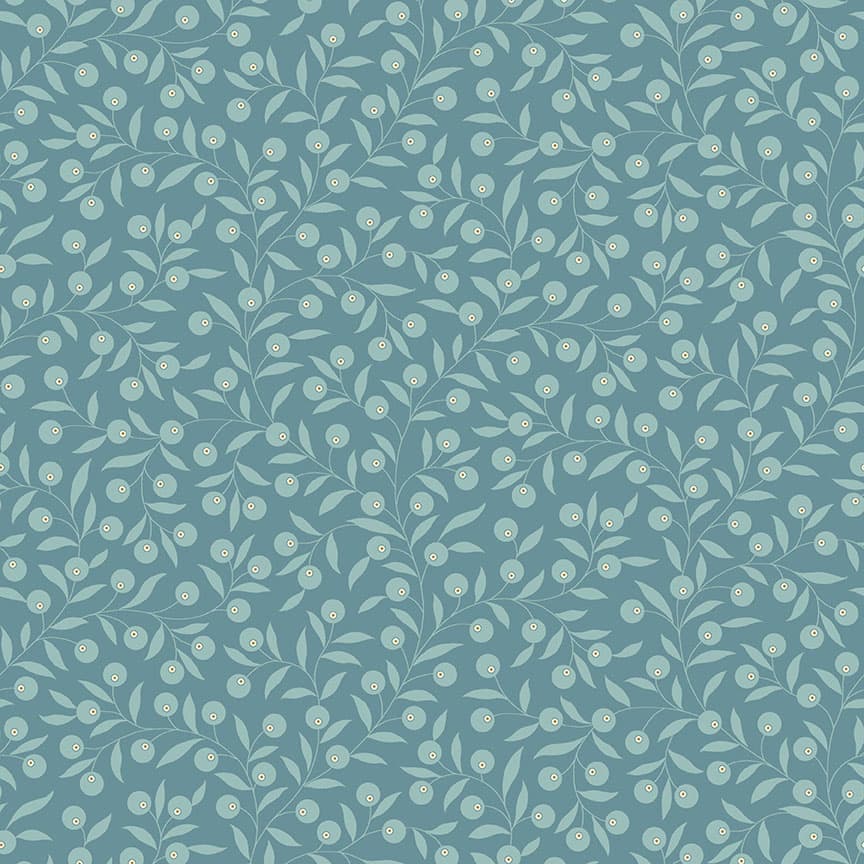 Bluebird 9771B1 Thimble denim Blue fabric by Edyta Sitar Laundry Basket