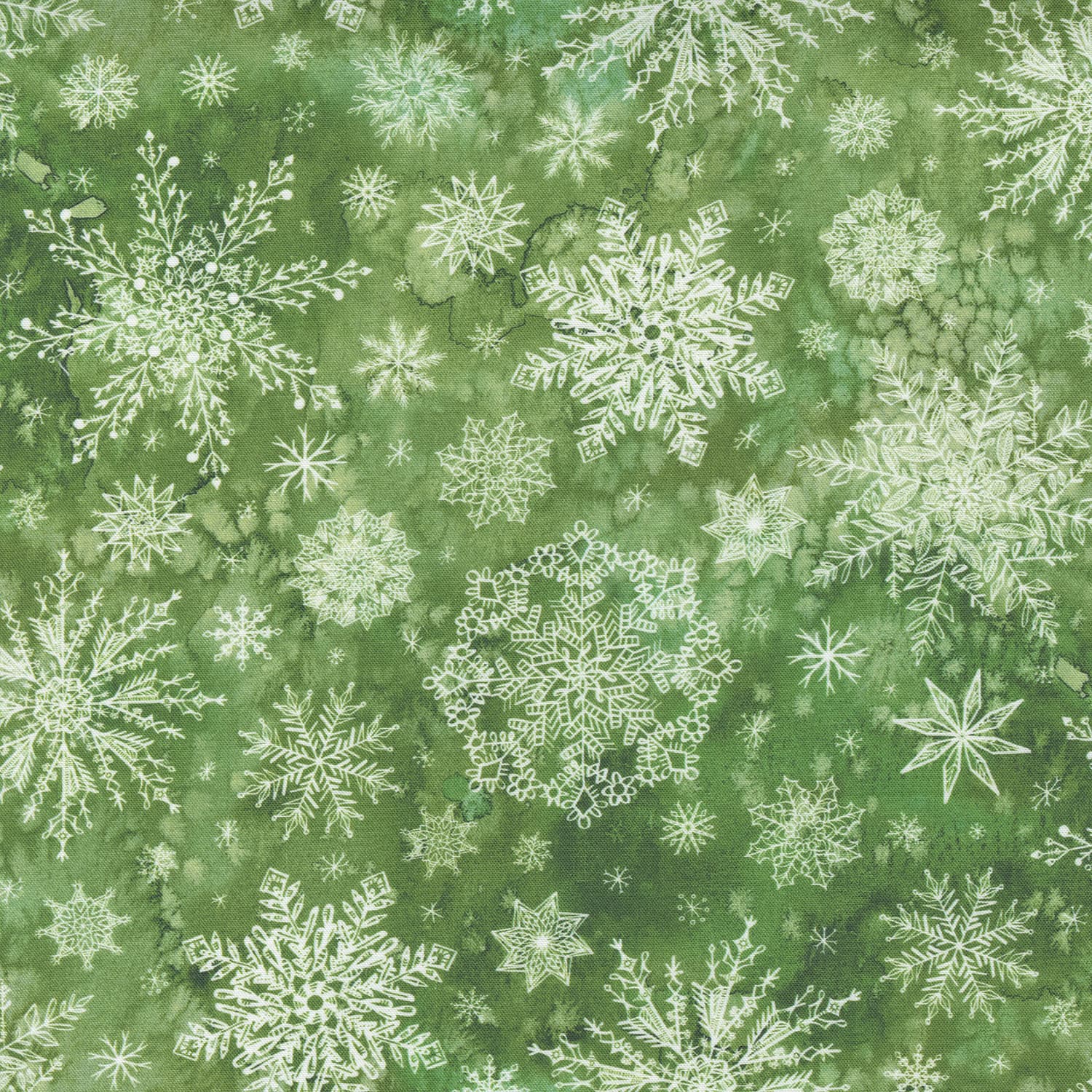 Starflower Christmas 848319 Snowflakes Green by Create Joy for Moda Fabrics Starflower Christmas 848319 Snowflakes Green by Create Joy for Moda Fabrics