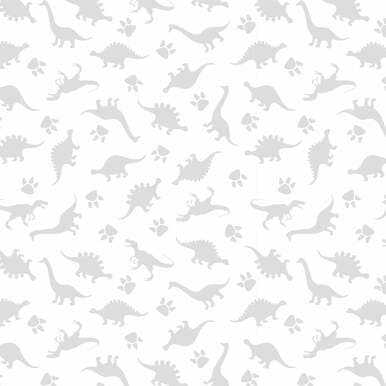 Morning Mist BL190201W Ditsy Dinosaurs on white by Blank quilting