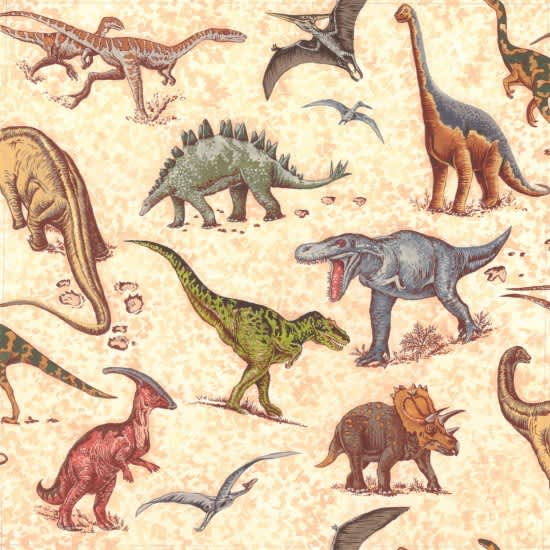 Lost world dinosaur fabric