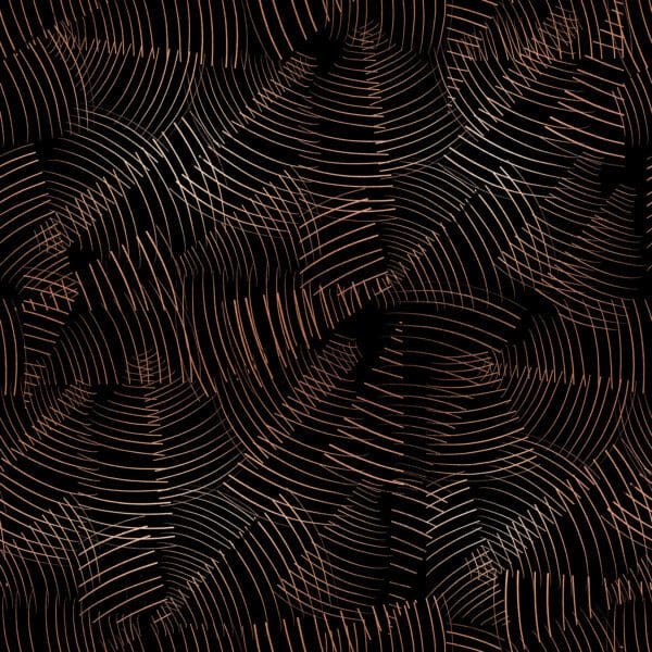 First Light RS505314M Copper Sono Graphic on Black by Ruby Star Society for Moda Fabrics Metallic Lines Pencil