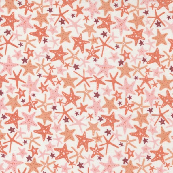 Sea & Me 2079611 Starfish Cloud Peach on Cream by Stacey Test Hsu for Moda fabrics