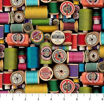Notions DP2453899 Cotton Reels multi fabric by Northcott