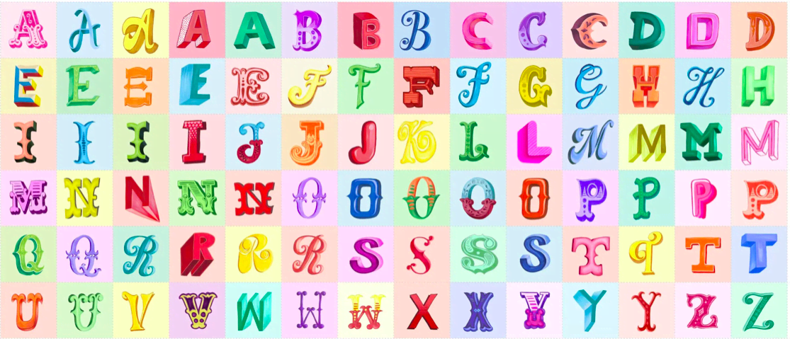 Jennie’s Alphabet JM4 Multi Letters PANEL on white by Jennie Maizels for Lewis and Irene fabrics. 18″ x 44″ panel – each letter is 2.75″ square Jennie's Alphabet JM4 Multi Letters PANEL on white by Jennie Maizels for Lewis and Irene fabrics. 18" x 44" panel - each letter is 2.75" square