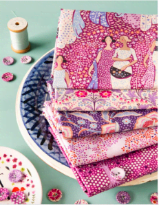 Hometown Collection Fabric Bundle in Blue & Plum by Tilda. 10 x FQs Hometown Collection Fabric Bundle in Blue & Plum by Tilda. 10 x FQs - Image 2