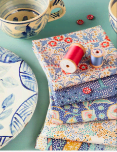 Hometown Collection Fabric Bundle in Blue & Plum by Tilda. 10 x FQs Hometown Collection Fabric Bundle in Blue & Plum by Tilda. 10 x FQs - Image 4