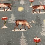 Winter Moon 8097013 Reindeer on blue by Nutex fabrics