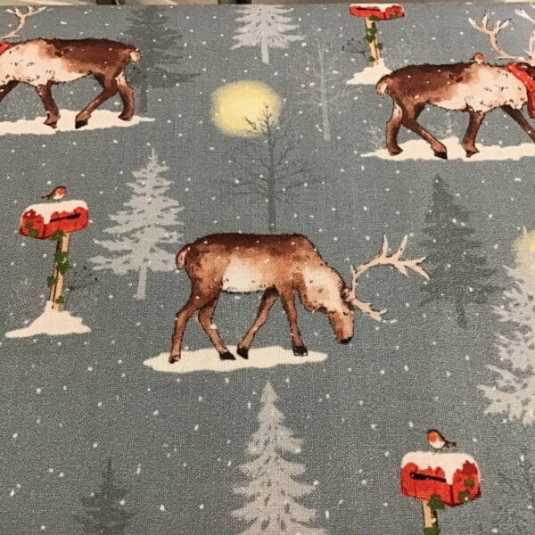 Winter Moon 8097013 Reindeer on blue by Nutex fabrics Winter Moon 8097013 Reindeer on blue by Nutex fabrics