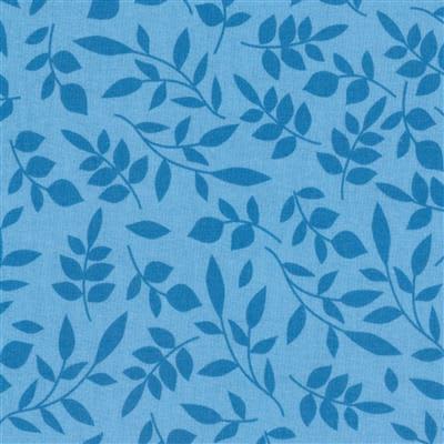 Quilt Backs, 79070 Blue Leaves, 108 Inches Wide