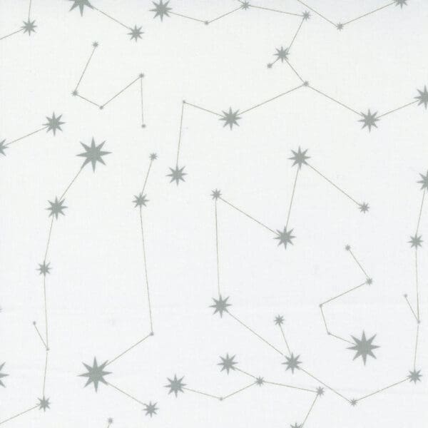Nocturnal 4833311 Constellation Moon White fabric by Gingiber
