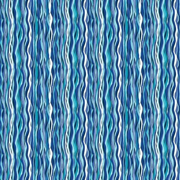 Deep Blue Sea - Wave Stripe 144B2 light blue Andover/Makower