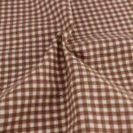 Gingham 1/4” Brown fabric by Reynard
