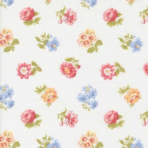 Memory Lane 18781-11 off-white fabric by Brenda Riddle for Moda ...