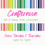 Thursday 16th April Crafternoon 2pm to 4pm Sewing Session