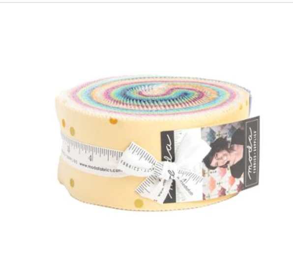 Best of Ombre Confetti Metallic Jelly Roll  10807JRMB for Moda Fabrics