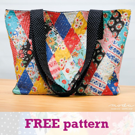 Jelly Roll Tote Bag FREE Pattern by Moda