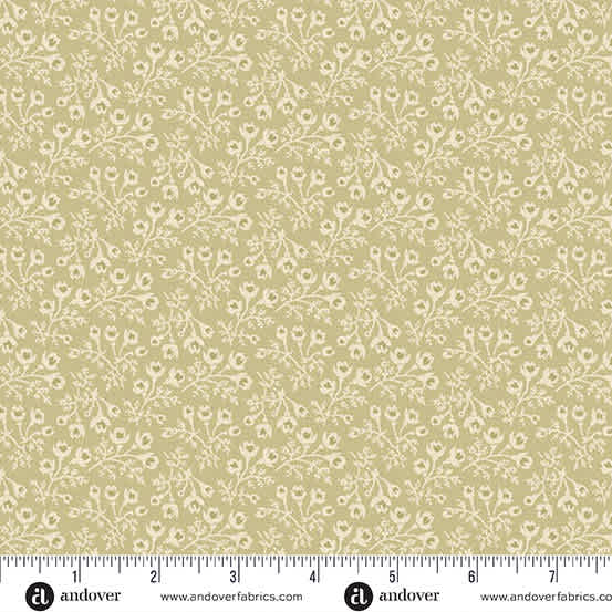 Forest Glen 10060V Woodruff Lichen pale green fabric by Renee Nanneman