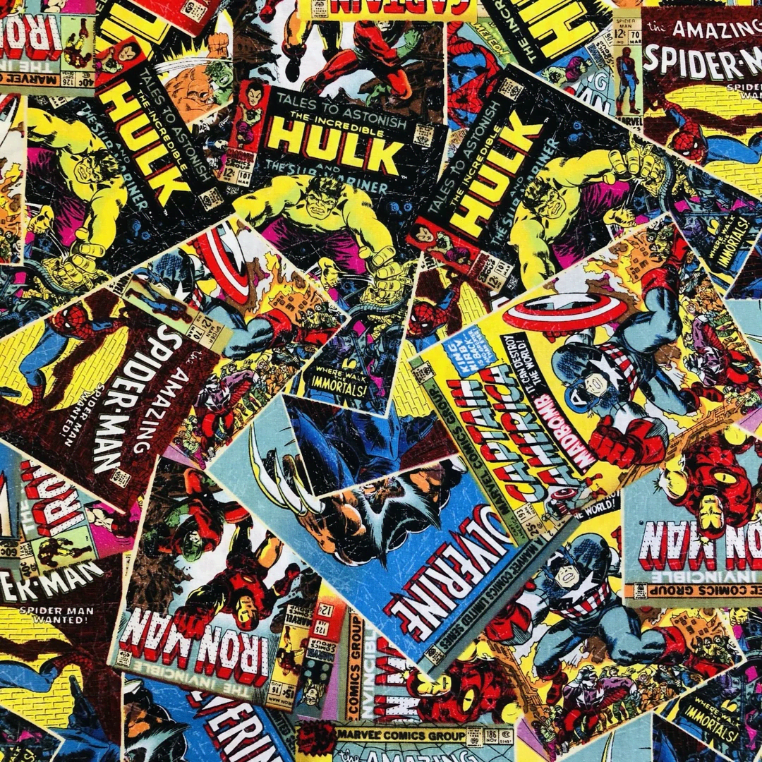 Marvel Superhero Comic Book Fabric Marvel Superhero Comic Book Fabric