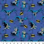 Batman on Blue  Fabric
