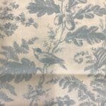 Vermont 10285LB Sky  fabric by Andover blue on white birds, leaves, acorns