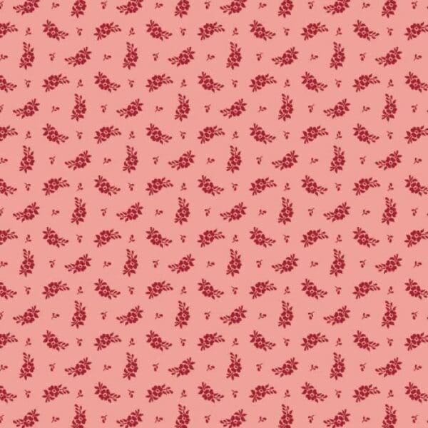 Indian Summer SH20A mini floral red Stuart Hillard fabric by Lewis and Irene Indian Summer SH20A mini floral red Stuart Hillard fabric by Lewis and Irene