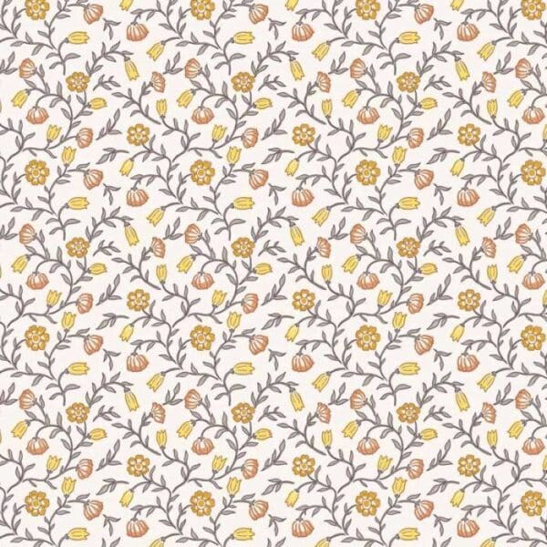 Indian Summer SH21A yellow climbing flowers Stuart Hillard fabric by Lewis and Irene Indian Summer SH21A yellow climbing flowers Stuart Hillard fabric by Lewis and Irene