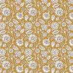 Indian Summer SH23A gold floral Stuart Hillard fabric by Lewis and Irene