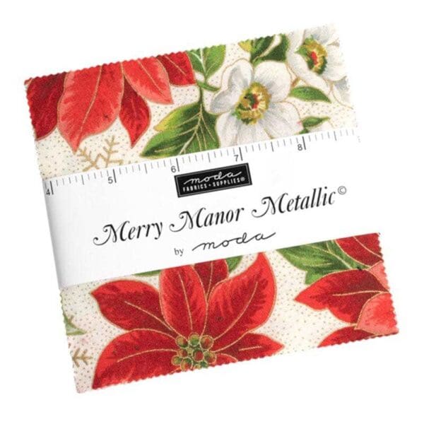 Merry Manor Metallic – Charm Pack – 42 x 5” squares by Moda Merry Manor Metallic - Charm Pack - 42 x 5” squares by Moda
