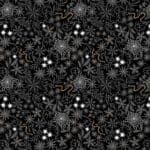 Witchy Woods A884C floral cobwebs on black by Lewis and Irene