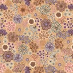 Jardin D’Automne A926B large autumn floral on warm tan by Lewis and Irene