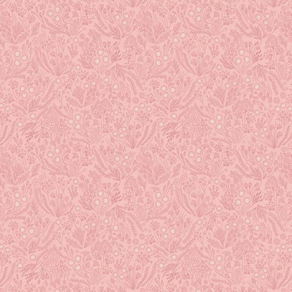Jardin D’Automne A929B floral seeds on rose pink by Lewis and Irene Jardin D’Automne A929B floral seeds on rose pink by Lewis and Irene