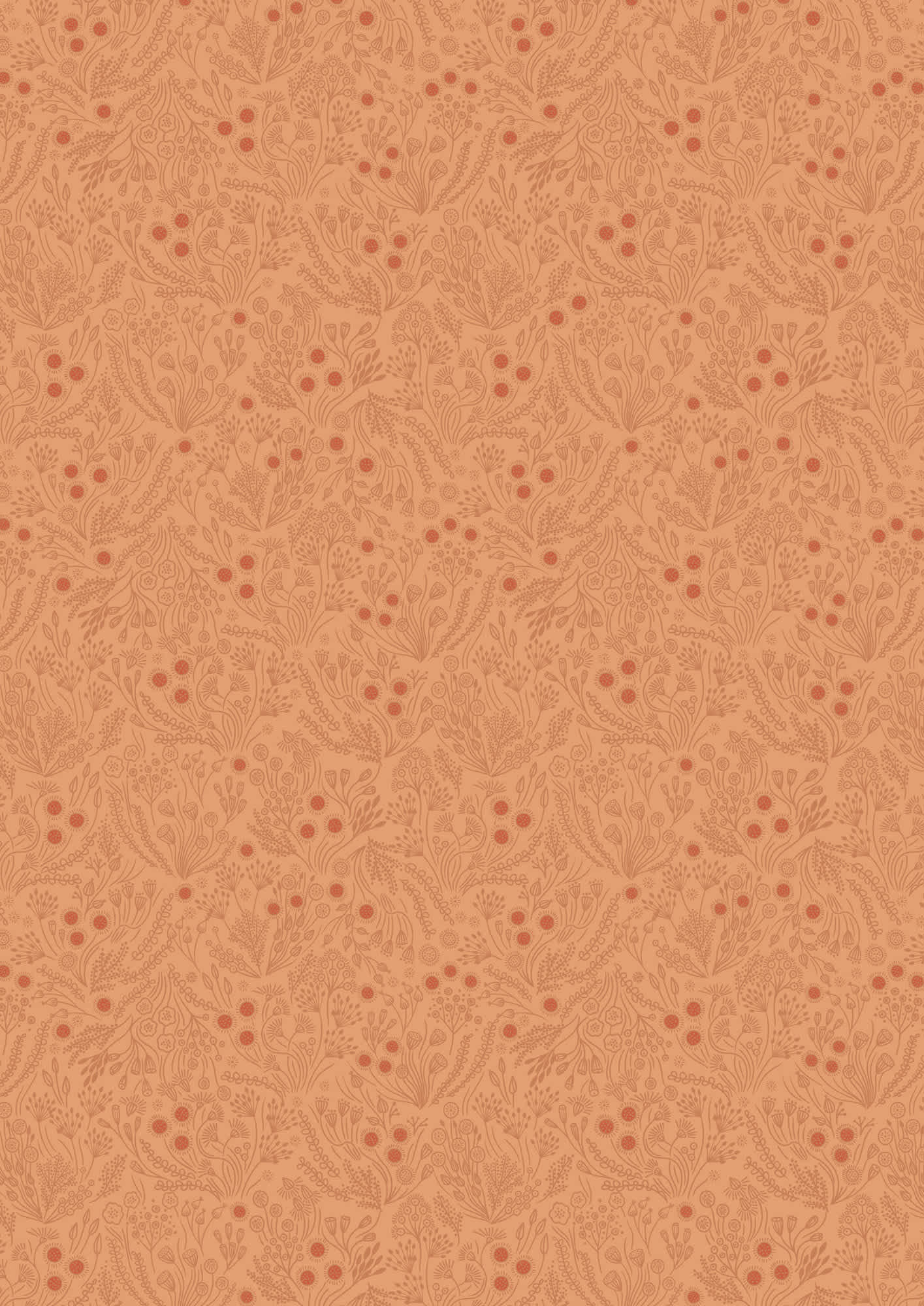 Jardin D’Automne A929C floral seeds on warm natural by Lewis and Irene Jardin D’Automne A929C floral seeds on warm natural by Lewis and Irene