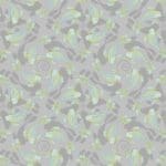 Sakura swimming koi  A922A – grey with gold metallic by Lewis and Irene