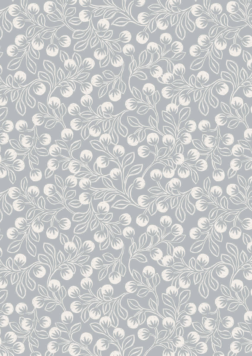 Secret Winter Garden Flannel A658.2 Snowberries grey by Lewis & Irene fabrics Secret Winter Garden Flannel A658.2 Snowberries grey by Lewis & Irene fabrics
