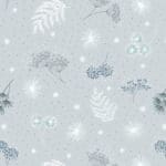 Secret Winter Garden Flannel A659.1 Frosted garden on light grey by Lewis & Irene fabrics