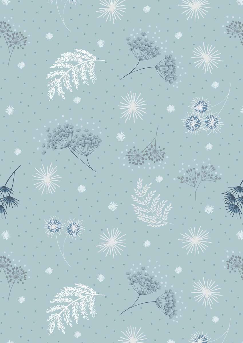 Secret Winter Garden Flannel A659.2 Frosted garden on mist blue by Lewis & Irene fabrics Secret Winter Garden Flannel A659.2 Frosted garden on mist blue by Lewis & Irene fabrics