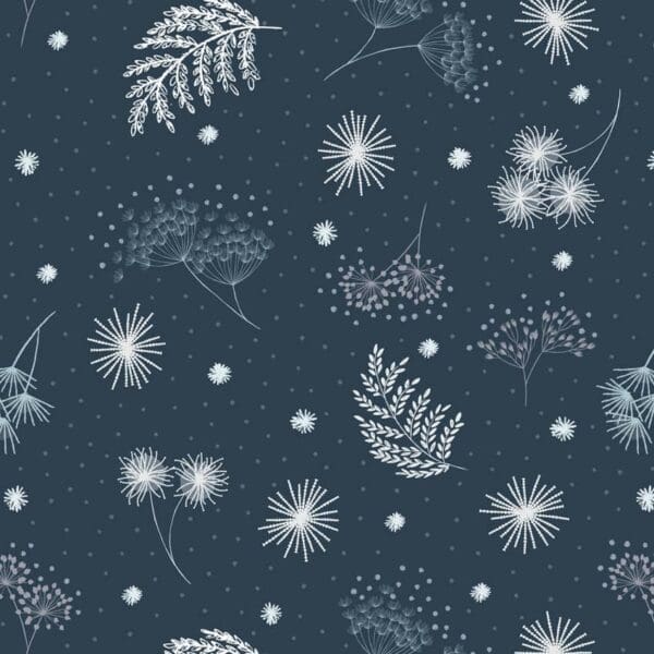 Secret Winter Garden Flannel A659.3 Frosted garden on dark blue by Lewis & Irene fabrics Secret Winter Garden Flannel A659.3 Frosted garden on dark blue by Lewis & Irene fabrics