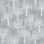 Secret Winter Garden Flannel A660.1 Owl orchard on light grey by Lewis & Irene fabrics
