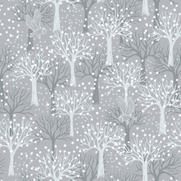 Secret Winter Garden Flannel A660.1 Owl orchard on light grey by Lewis & Irene fabrics Secret Winter Garden Flannel A660.1 Owl orchard on light grey by Lewis & Irene fabrics