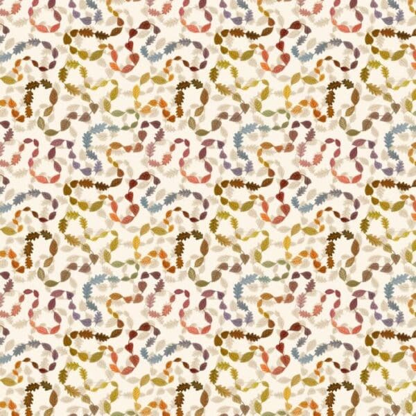 Leafy Trail A848.1 on cream fabric by Lewis and Irene Leafy Trail A848.1 on cream fabric by Lewis and Irene