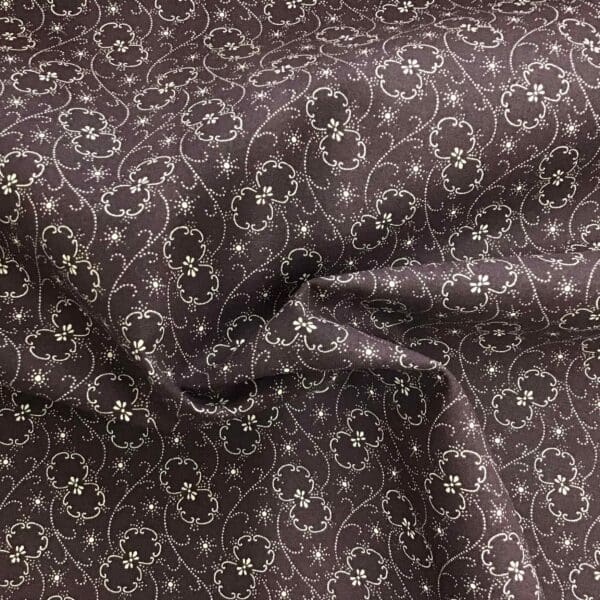 Classic Florals SSF43915 brown/ivory fabric by Kingfisher Classic Florals SSF43915 brown/ivory fabric by Kingfisher